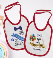 BK Kids Kişiye Özel Sünnet Tasarımlı 2’li Kırmızı Mama Önlüğü-2