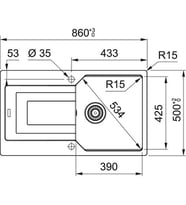 Franke UBG 611-86 Sahara Granit EVYE (Açık Kahverengi)