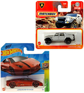 2 Araç Lamborghini Set - Hot Wheels Reventon & Matchbox LM002 (1/64)