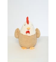Tavuk 35 Cm Sevimli Peluş Oyuncak, Hediyelik Oyuncak, Bebek Yastığı (Kahverengi)