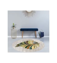 Eliana Home Baskılı, Yıkanabilir Kaymaz Taban Oval Halı LNA7039-SD271 100x150 cm (Bej)