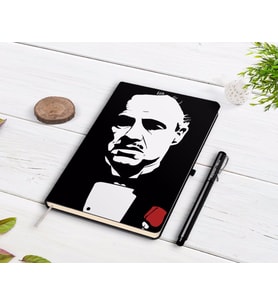 BK Gift Kişiye Özel Godfather Baba Tasarımlı Siyah Defter ve Kalem Hediye Seti-6