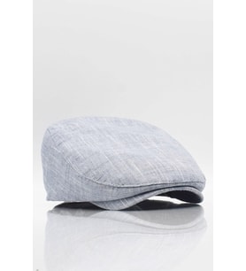 Erkek Düz Pamuklu Gri Flat Cap Kasket