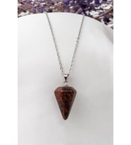 Obsidyen Taşı Kolye (Kırmızı)