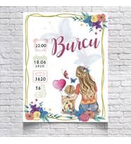 Anne ve Kız Temalı Yaş Panosu
