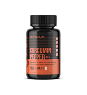 Nutriking Curcumin Pepper Mix – 60 Kapsül  Zerdeçal Ekstraktı & Karabiber  Yüksek Emilim  Antioksidan Destek