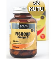 Nondo FISHCAP Omega 3 Balık Yağı EPA + DHA 50 Softgel 2 Adet