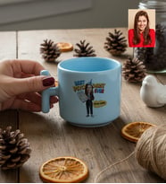 Kişiye Özel Karikatürlü Psikolog T Pastel Kupa Tıp Bayramı Hediyesi