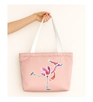 Frosty Flamingo Tasarım Mat Saten Çanta (Pudra Pembe)