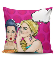 Alkanhomes Pop Art Kızı Dijital Baskılı Kırlent Kılıfı
