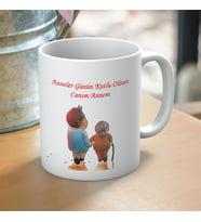 Anneler Günün Kutlu Olsun Canım Annem Yazılı Annelerin Kalbini Isıtacak Tasarım Hediyelik Kupa