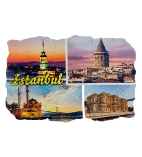 İstanbul Temalı Fresco Magnet (Karışık)