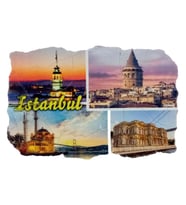 İstanbul Temalı Fresco Magnet (Karışık)