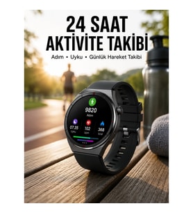 Mey İthalat® Akıllı Saat Bluetooth Bağlantılı Amoled Ekran Uyku ve Sağlık Takibi Yeni Nesil