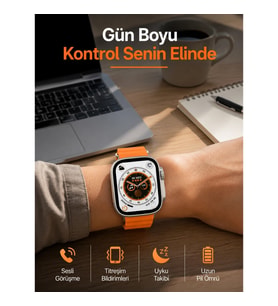 Mey İthalat® Akıllı Saat GPS Özelliği Bildirim Görme Adımsayar Sesli Görüşme Yapabilen Yeni Nesil