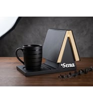 Kişiye Özel Tasarım Kitap Desteği - Masaüstü Kitap Okuma Standı & Kahve Altlığı