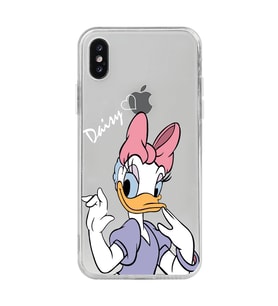 Iphone X / Xs Uyumlu Daisy Duck Desenli Şeffaf Telefon Kılıfı