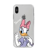 Iphone X / Xs Uyumlu Daisy Duck Desenli Şeffaf Telefon Kılıfı