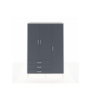 Hyperion Gardrop 6 Raflı 3 Çekmeceli Tek Askılı 132x44x195 Aytaşı-Antrasit