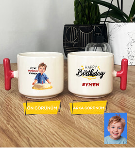 Kişiye Özel Karikatürlü Erkek Çocuğa Hediye T Kupa Bardak Erkek Çocuk Hediyeleri Doğum Günü Hediyesi (Pembe)