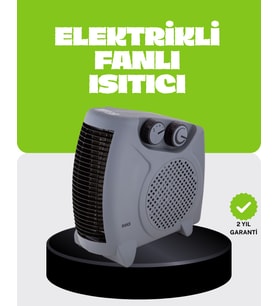 Güvenli Elektrikli Fanlı Isıtıcı Termostatlı Hızlı Isıtma