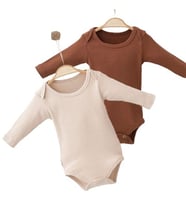 Unisex Bebek %100 Pamuklu Uzun Kollu Çıtçıtlı Badi
