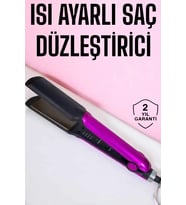 Saç Düzleştirici Isı Ayarlı Seramik Kaplama Döner Kablo Yıpranma Karşıtı