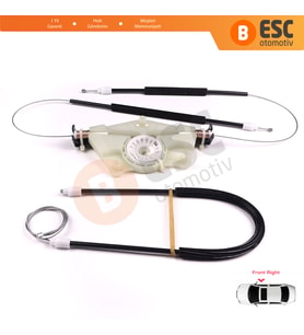 Skoda Fabia MK1 1999-2008 4/5 Kapı Praktik Van 6Y0837656 İçin Manuel Ön Sağ Kapı Cam Kriko Tamir Seti