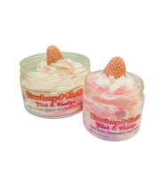 Strawberry & Vanilla Body Butter / Nemlendirici Doğal Vücut Kremi (Çilek & Vanilya Aromalı, 100ml)