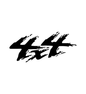4x4 Off Road Stickeri Siyah 21x9cm