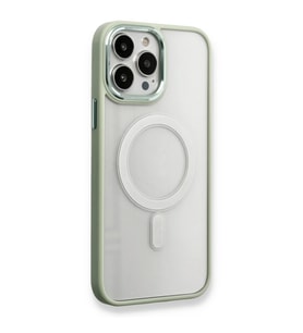Apple İphone 14 Pro Max Kılıf Room Magneticsafe Silikon - Su Yeşili