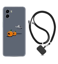 Vivo Y15S Y32 Y33S Y51 Y53S Kılıf Boyun Askılı Silikon Orange Escape 1374