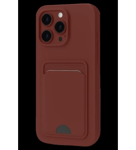 Pilelistore   iPhone 16 Plus Kılıf Kelvin Kartvizitli Silikon - Bordo