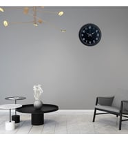 River World Duvar Saati Metal 40 cm'lik Midnight Black