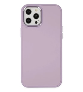 Newface Apple iPhone 12 Pro Max Kılıf Asya Deri Silikon - Lila