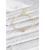 Gold Renk Pirinç Model Kadın Bileklik 5886 - SSSSSS1642-1691