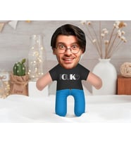 BK Gift Kişiye Özel Fotoğraflı Erkek Fcuk Tasarımlı Bebek Yastık, Arkadaşa Hediye-4