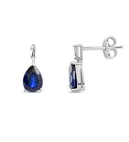 1.80 Karat Safir Pırlanta Küpe