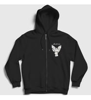 Presmono Unisex Siyah Eternity Anathema Fermuarlı Kapüşonlu Sweatshirt 9514tt