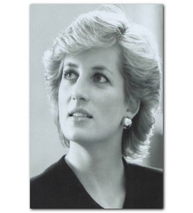 Cakatablo Princess Diana Kısa Saç Ve Küpeli Fotoğrafı MDF Tablo