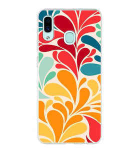 PrintiFy Samsung Galaxy A30 ile Uyumlu 1mm Slim Fit Retro Renkler 5 Baskılı Şeffaf  Kılıf