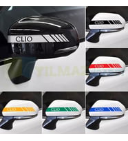 Renault Clio Yan Dikiz Ayna Şerit Oto Sticker Etiket Yapıştırma Çıkartma 3 Çift ( 20 X 2 Cm Ölçü )