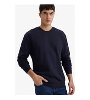 Defacto %100 Pamuk Basic Lacivert Erkek Sweatshirt E8339AX/NV82
