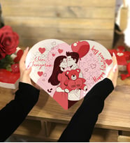 SEVGİLİLER GÜNÜNE ÖZEL Kalpli Baskılı Puzzle Seti