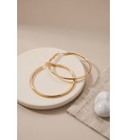 316L Çelik Gold Renk 46 mm Halka Küpe TJ-BKP12008