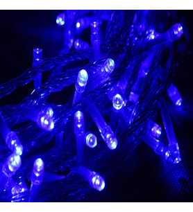 PROFESYONEL IP44 DIŞ MEKAN IŞIĞI 10 METRE MAVİ LED IŞIK SU GEÇİRMEZ SABİT YANAR 100 LEDLİ EKLEMELİ