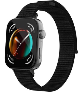 Huawei Watch Fit 5 için Kordon Hasırlı Woven Sport Loop Siyah [Watch Fit 5 ile Uyumlu Kordon - Siyah]