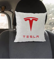 BK Gift Tesla Tasarımlı Kare Araç Koltuk Yastığı-1