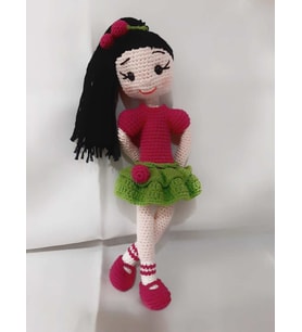 Vişne Bebek Amigurumi Organik Oyuncak