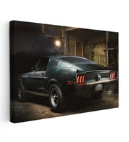 Kanvas Tablo 1968 Mustang Bullitt Nostaljik Garaj Ford Mustang Tablosu Ev Ofis Duvar Dekoru
